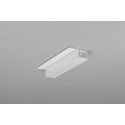 2m aluprofil PLANE14 SIDE BC3 - Hvid lakeret, indspartling, LED skinne