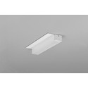 2m aluprofil PLANE14 SIDE BC3 - Hvid lakeret, indspartling, LED skinne