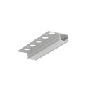 1m aluprofil UNI-TILE12 180DEG C PLUS - Anodiseret, fliseprofil, LED skinne