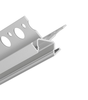 2m aluprofil UNI-TILE12 270DEG C PLUS - Anodiseret, fliseprofil, LED skinne