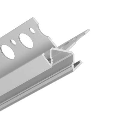 2m aluprofil UNI-TILE12 270DEG C PLUS - Anodiseret, fliseprofil, LED skinne