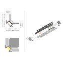 2m aluprofil UNI-TILE12 270DEG C PLUS - Anodiseret, fliseprofil, LED skinne