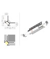 2m aluprofil UNI-TILE12 270DEG C PLUS - Anodiseret, fliseprofil, LED skinne