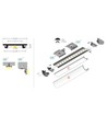 1m aluprofil ARC12 CD/U5 - Hvid lakeret