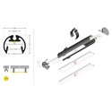 2m aluprofil PEN12 CJ - Sort lakeret