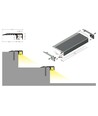 1m aluprofil UP-MINI10 A - Anodiseret