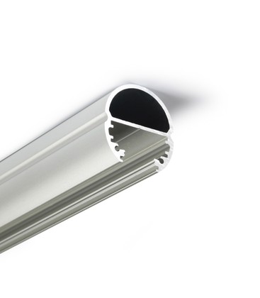 2m aluprofil OVAL20 BC - Anodiseret