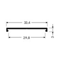 1m monteringsprofil VARIO30-09 - Ubehandlet aluminium