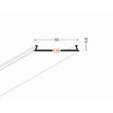 1m monteringsprofil C10 - Ubehandlet aluminium