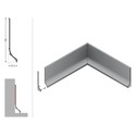 1m afslutningsprofil BASE - Ubehandlet aluminium