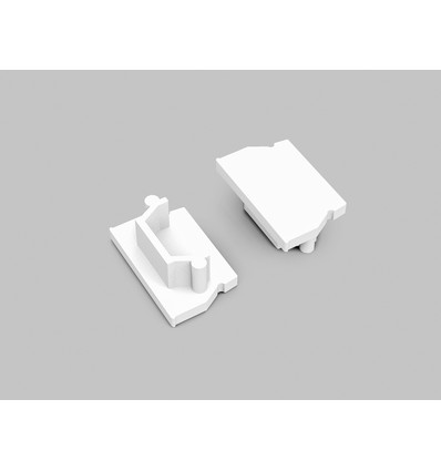 1 stk. Endestykke UNI12 GEN2 - Hvid