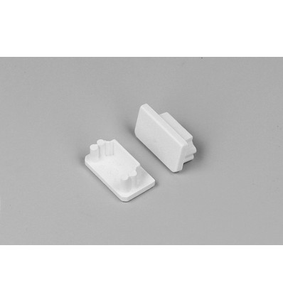 1 stk. Endestykke UNI14 - Hvid
