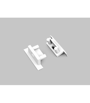 Endestykke BEGTIN12 GEN2 SQ - Med hul, hvid