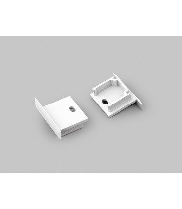 Endestykke SMART-IN16-BC3 - Med hul, hvid