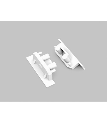 Endestykke GROOVE10 GEN2 SQ - Med hul, hvid