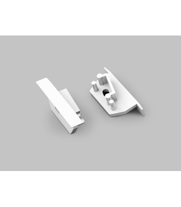 Endestykke DIAGONAL14 - Med hul, hvid