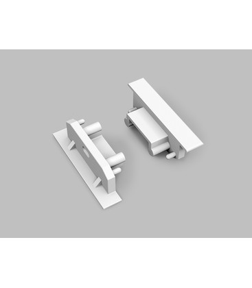 Endestykke GROOVE14 GEN2 SQ - Med hul, hvid