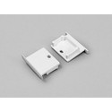 Endestykke LINEA-IN20 - Med hul, hvid