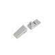 1 stk. Endestykke HI8 - Sølvfarvet