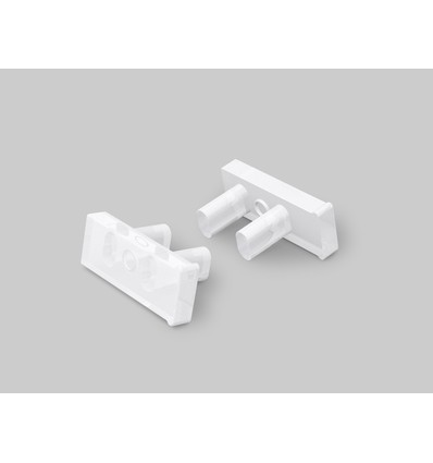 1 stk. Endestykke SLASH8 - Mælkehvidt