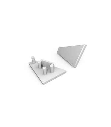 Endestykke CORNER10 GEN2 - Sølvfarvet