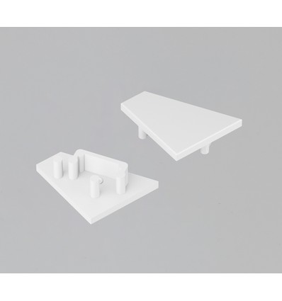 1 stk. Endestykke CORNER12.V2 - Hvid