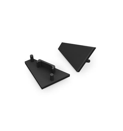 1 stk. Endestykke CORNER14 GEN2 - Sort
