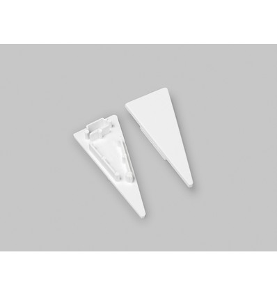 1 stk. Endestykke WALLE12 - Hvid