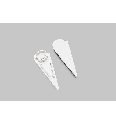 1 stk. Endestykke WALLE12 D - Hvid