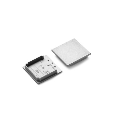 1 stk. Endestykke VARIO30-08A - Sølvfarvet