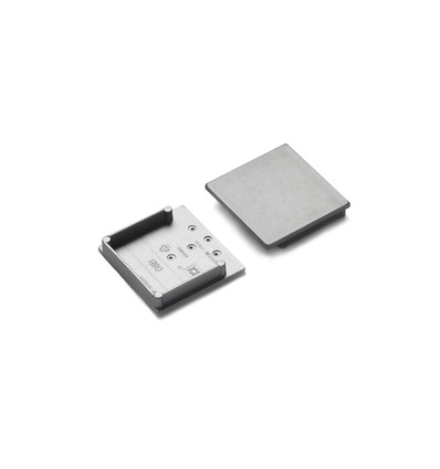 1 stk. Endestykke VARIO30-08B - Sølvfarvet