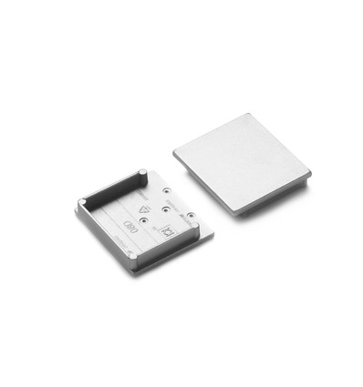 1 stk. Endestykke VARIO30-08D - Sølvfarvet