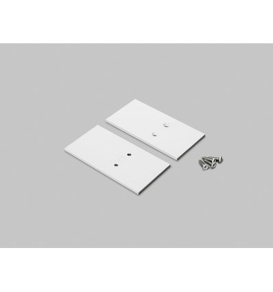 1 stk. Endestykke VARIO30-27 - Metal, hvid