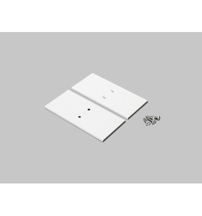 1 stk. Endestykke VARIO30-32 - Metal, hvid