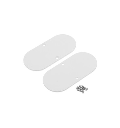 1 stk. Endestykke NAMI23-D9 - Metal, hvid lakeret