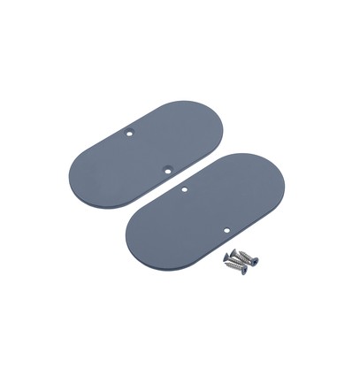 1 stk. Endestykke NAMI23-D9 - Metal, støvet blå lakeret