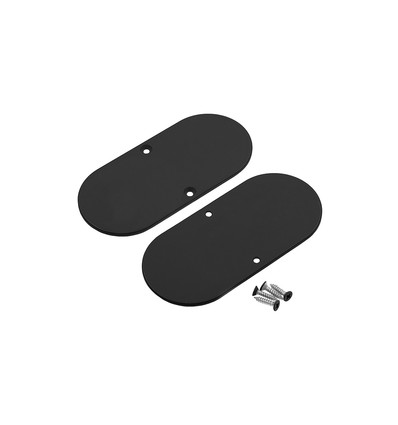 1 stk. Endestykke NAMI23-D9 - Metal, sort lakeret