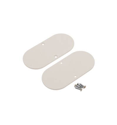 1 stk. Endestykke NAMI23-D9 - Metal, beige lakeret