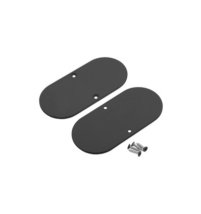 1 stk. Endestykke NAMI23-D9 - Metal, gråsort lakeret