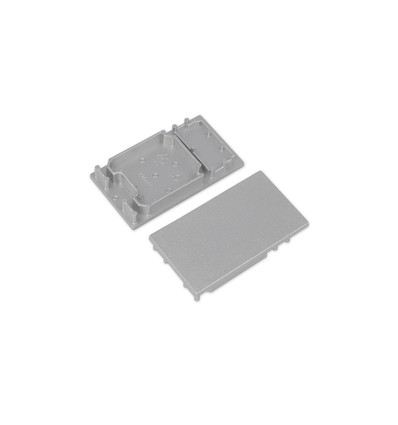 1 stk. Endestykke COMBO30-01A - Sølvfarvet