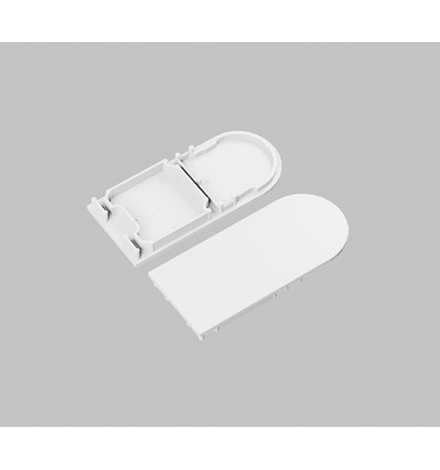 1 stk. Endestykke COMBO30-01A-D9 - Hvid