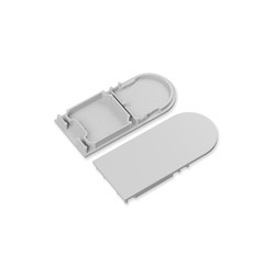 Alu / PVC profiler Endestykke COMBO30-01A-D9 - Grå