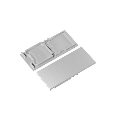 1 stk. Endestykke COMBO30-01A-E9 - Sølvfarvet