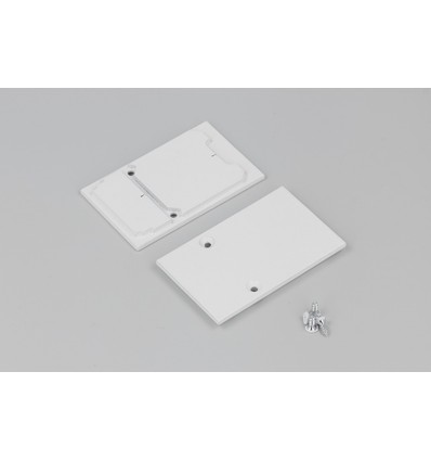 1 stk. Endestykke COMBO30-01A - Metal, hvid