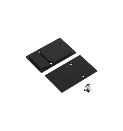 1 stk. Endestykke COMBO30-01A - Metal, sort