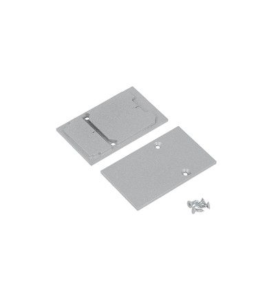 1 stk. Endestykke COMBO30-01A - Metal, sølvfarvet