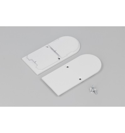 1 stk. Endestykke COMBO30-01A-D9 - Metal, hvid