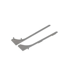 Alu / PVC profiler Endestykke BASE - Sølvfarvet