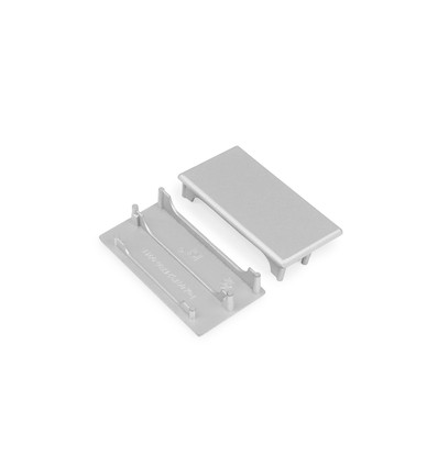 1 stk. Endestykke LOWI - Sølvfarvet