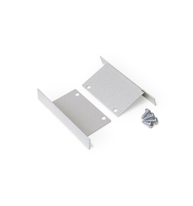 1 stk. Endestykke PHIL RECESSED - Metal, sølvfarvet